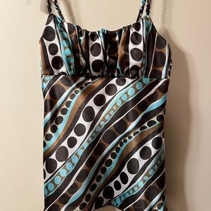 Stylish Polka Dot and Stripe Tank Top